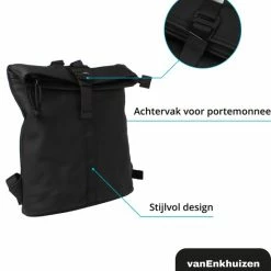 Aanbiedingen 😀 Van Enkhuizen VanEnkhuizen Rolltop Rugzak 9 Liter - Waterafstotend En Thermo Materiaal - Zwart 🎁 -tassen-dames Verkoop 550x586 9
