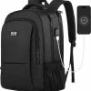Groothandel 🧨 Navy Madden Rugzak Met USB Poort 28L - Zwart - Luxe Laptop Rugtas 15.6 Inch Met Laptopvak - Heren - Dames - Jongens - Meisje - Waterafstotend - Rugzakken 👏