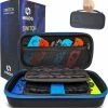 Begroting 😀 Hiudg Draagtas Compatibel Met Nintendo Switch En New Switch OLED, Harde Beschermhoes Voor 29 Spelletjes, Console En Accessoires, Reistas Deluxe, Case Modieus, Tas, Hoes, Opslag, Zwart ⭐