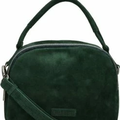 Beste Verkoop β€οΈ Shabbies Amsterdam Shabbies Medium Schoudertas / Crossbody Tas Dames - Leer - Waxed Suède - Groen π₯