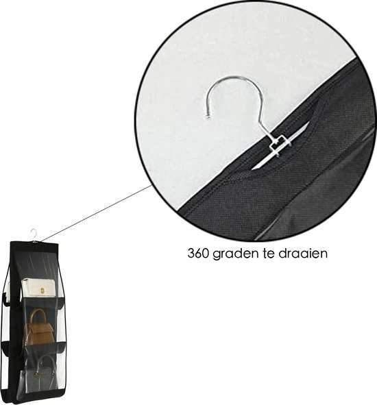 Flash-uitverkoop π Merkloos Tassen Organizer - Opbergen Van 6 Handtassen - Zwart - Hangende Tassenopberger - 85 Cm X 36 Cm - Organiser π 2 Flash-uitverkoop π Merkloos Tassen Organizer - Opbergen Van 6 Handtassen - Zwart - Hangende Tassenopberger - 85 Cm X 36 Cm - Organiser π - Afbeelding 2