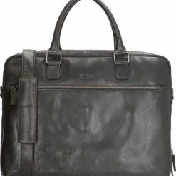 Begroting ✔️ Old West Waco Leren Laptoptas 17 Inch - Zwart ⭐ -tassen-dames Verkoop 550x595