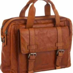 Promo 🔥 Spikes & Sparrow Laptoptas / Werktas / Aktetas - Bronco - 15.4 Inch - Leer - Cognac 😀 -tassen-dames Verkoop 550x597 3