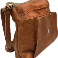 Uitgang ✔️ Bear Design Kleine Schoudertas / Crossbody Tas Dames - Leer - Calisto Pelle - Cognac 🔔 -tassen-dames Verkoop 550x605 2