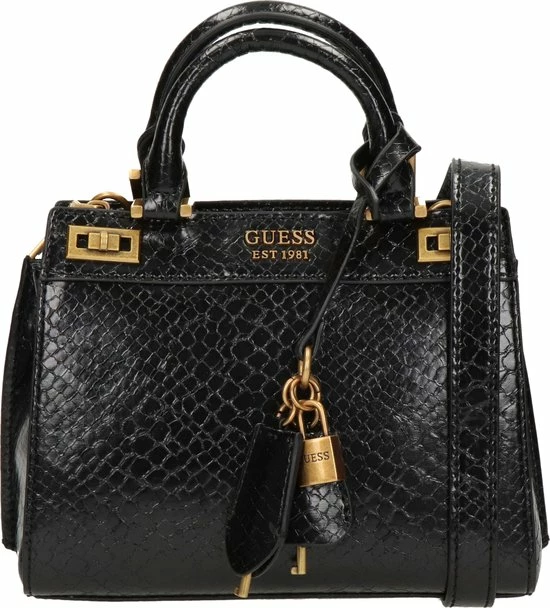 Gloednieuw π Guess Katey Mini Satchel Dames Handtas - Zwart - Maat Geen 𧨠1 Gloednieuw π Guess Katey Mini Satchel Dames Handtas - Zwart - Maat Geen π§¨