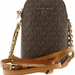 Goedkoopste 🔔 Michael Kors Schoudertas Jet Set Leer - Bruin 😉 -tassen-dames Verkoop 550x611 4