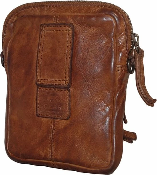 Begroting 𧨠Bear Design Vikas Leren Crossbodytas / Schoudertas - Cognac π 4 Begroting 𧨠Bear Design Vikas Leren Crossbodytas / Schoudertas - Cognac π - Afbeelding 4