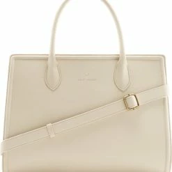 Korting π Violet Hamden Essential Bag Dames LaptoptasShopper Leer - Beige π