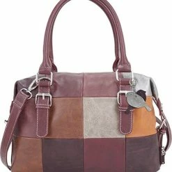 Beste recensies van 😀 Noi-Noi 'Chipper' - Handtas - Schoudertas- Patchwork - Bordeaux Rood - Dames - NN-237-01 🧨