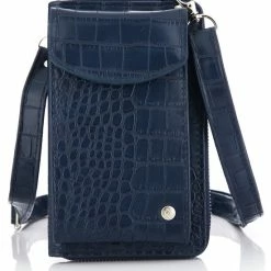 Beste Verkoop 🔔 Sunset Fashion Navy - Telefoontasje - Portemonnee - PU Leer - Crocoprint ⌛