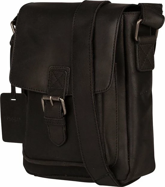 Gloednieuw π Burkely Vintage Luke Unisex Schoudertas - Zwart π 2 Gloednieuw π Burkely Vintage Luke Unisex Schoudertas - Zwart π - Afbeelding 2