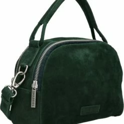Beste Verkoop ❤️ Shabbies Amsterdam Shabbies Medium Schoudertas / Crossbody Tas Dames - Leer - Waxed Suède - Groen 🔥 -tassen-dames Verkoop 550x630 1