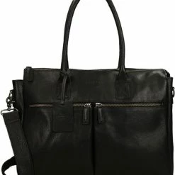 Flash-uitverkoop 🤩 Burkely Antique Avery Unisex Schoudertas 15,6'' Laptoptas - Zwart 🔔 -tassen-dames Verkoop 550x631