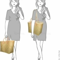 Goedkoopste ✔️ PE Florence PE-Florence Penjy Rieten Mand - Natuur 🔥 -tassen-dames Verkoop 550x633 1