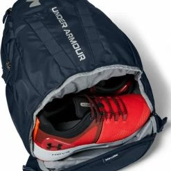 Gloednieuw 👏 Under Armour Hustle 5.0 🎒 Backpack - Rugzak - Navy (marineblauw) ⭐ -tassen-dames Verkoop 550x633