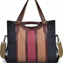 Goedkoop 🔔 ZILOU® Schoudertas - Handtas - Dames - Canvas - Zwart Multicolor 🔔 18 Goedkoop 🔔 ZILOU® Schoudertas - Handtas - Dames - Canvas - Zwart Multicolor 🔔 -tassen-dames Verkoop 550x634 4