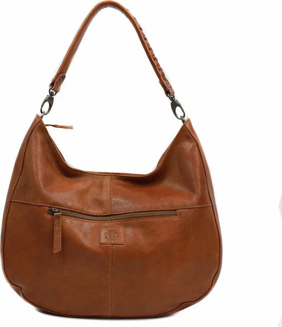 Promo β¨ Bear Design Kirsten Leren Schoudertas / Hobotas / Buideltas - Cognac π 3 Promo β¨ Bear Design Kirsten Leren Schoudertas / Hobotas / Buideltas - Cognac π - Afbeelding 3