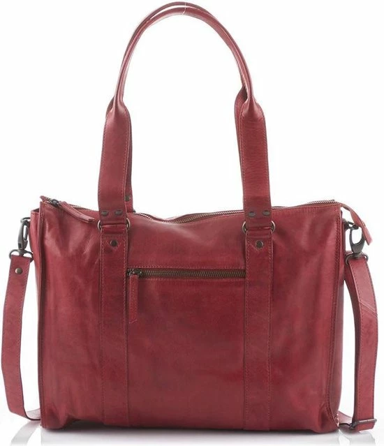 Nieuw π Bear Design Mea Leren Schoudertas / Laptoptas 13,3" - Rood π 1 Nieuw π Bear Design Mea Leren Schoudertas / Laptoptas 13,3" - Rood π