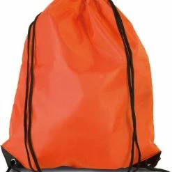Flash-uitverkoop 😍 Merkloos Sport Gymtas/draagtas In Kleur Oranje Met Handig Rijgkoord 34 X 44 Cm Van Polyester En Verstevigde Hoeken 🔥