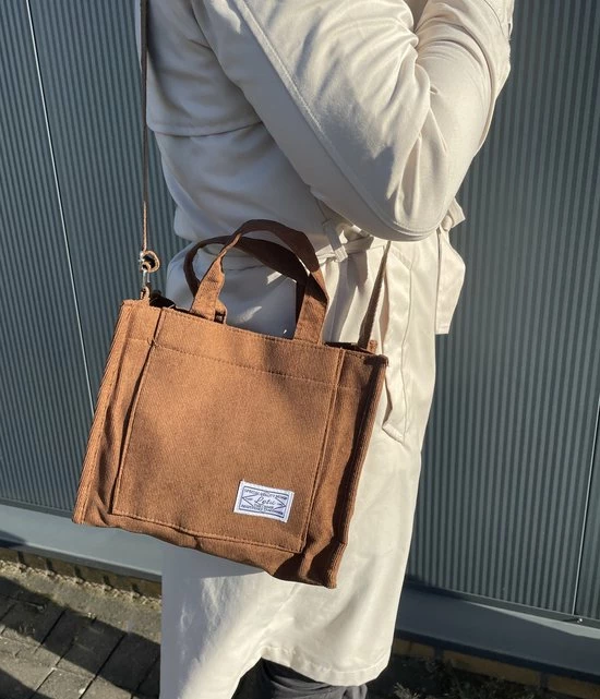 Kopen π€© Schoudertas - Cognac | Corduroy | 26 X 21 X 9 Cm | Fashion Favorite π― 4 Kopen π€© Schoudertas - Cognac | Corduroy | 26 X 21 X 9 Cm | Fashion Favorite π― - Afbeelding 4