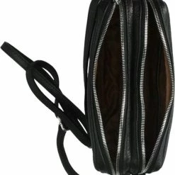 Coupon 🛒 Gigi Fratelli Kleine Schoudertas / Crossbody Tas Dames - Leer - Romance - Zwart 😍 -tassen-dames Verkoop 550x642 2