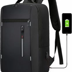 Beste deal ✨ Merkloos Rugzak - Laptoprugzak 15,6 Inch - Schoolrugzak Dagrugzak - Kerstmis - Kerstfeest - 🎁 Christmas Gift - Rugzak Dames Heren - Waterdichte Nylon Laptopbagagetablet - Met Usb Oplaadstation - Voor School Reizen Multifunctioneel - Zwart ⌛