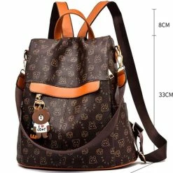 Goedkoop 🤩 Dames Anti-diefstal Rugzak Schoudertas Vrije Tijd Schooltas Anti Diefstal PU-leer 🔥