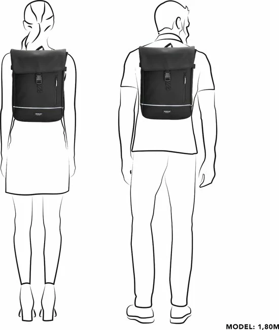 Hete verkoop 𧨠Beagles Originals Waterproof Originals Rugzak 15,6 Inch (34.5x19.4 Cm) - Zwart π 4 Hete verkoop 𧨠Beagles Originals Waterproof Originals Rugzak 15,6 Inch (34.5x19.4 Cm) - Zwart π - Afbeelding 4