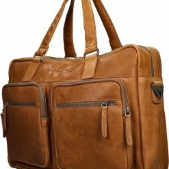 Uitgang 🔥 Chesterfield Misha Leren Laptoptas - 17 Inch - Cognac 🎉 -tassen-dames Verkoop 550x652 1