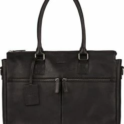 Flash-uitverkoop 🤩 Burkely Antique Avery Unisex Schoudertas 15,6'' Laptoptas - Zwart 🔔