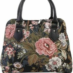 Flash-uitverkoop β Signare Handtas - Driehoekstas - Gobelin - Moonflower - 25258 π