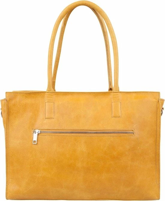 Goedkoop ⌛ Cowboysbag Laptoptas Clean Lines Leer - Geel ✔️ 4 Goedkoop ⌛ Cowboysbag Laptoptas Clean Lines Leer - Geel ✔️ - Afbeelding 4