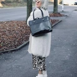 Aanbiedingen ⌛ Claudio Ferrici Laptoptas Classico Leer - Zwart 👏 -tassen-dames Verkoop 550x668 5