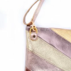 Beste Pirce ⭐ Giuliano Rainbow Metallic Schoudertas - Clutch Goud / Brons 🎁 -tassen-dames Verkoop 550x672 5