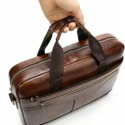 Uitgang 🤩 Laptoptas 15 6 Inch Schoudertas Handtas Tas Bruin Leer - Urban U® 😉 -tassen-dames Verkoop 550x672 6