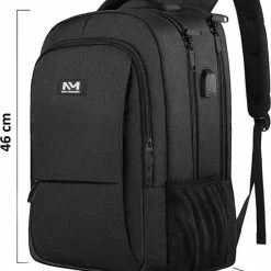 Groothandel 🧨 Navy Madden Rugzak Met USB Poort 28L - Zwart - Luxe Laptop Rugtas 15.6 Inch Met Laptopvak - Heren - Dames - Jongens - Meisje - Waterafstotend - Rugzakken 👏 -tassen-dames Verkoop 550x674 1