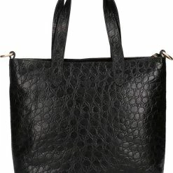 Flash-uitverkoop ⭐ Fred De La Bretoniere Dames Schoudertas / Crossbody Tas - Croco - Zwart 🛒