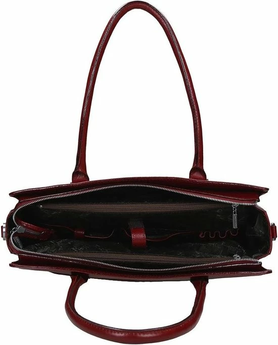 Nieuw ⌛ Claudio Ferrici Laptoptas Classico Leer - Rood ⭐ 5 Nieuw ⌛ Claudio Ferrici Laptoptas Classico Leer - Rood ⭐ - Afbeelding 5