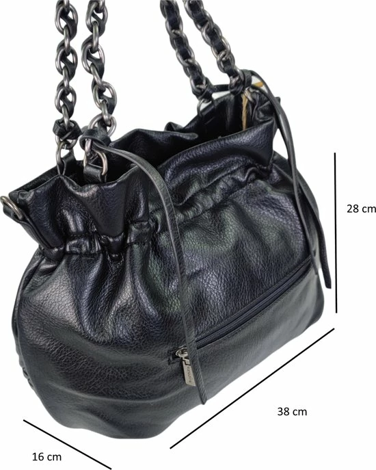 Korting π Mandoline 100% Vegan Handtas Zwart β€οΈ 4 Korting π Mandoline 100% Vegan Handtas Zwart β€οΈ - Afbeelding 4