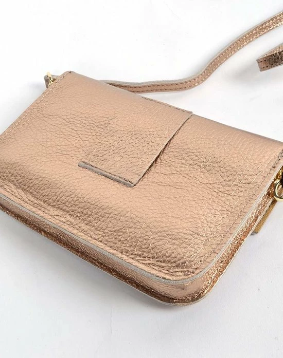 Top 10 π Leren Schoudertasje / Heuptasje / Crossbodytasje | Beltbag Metallic Goud - Giuliano β 3 Top 10 π Leren Schoudertasje / Heuptasje / Crossbodytasje | Beltbag Metallic Goud - Giuliano β - Afbeelding 3