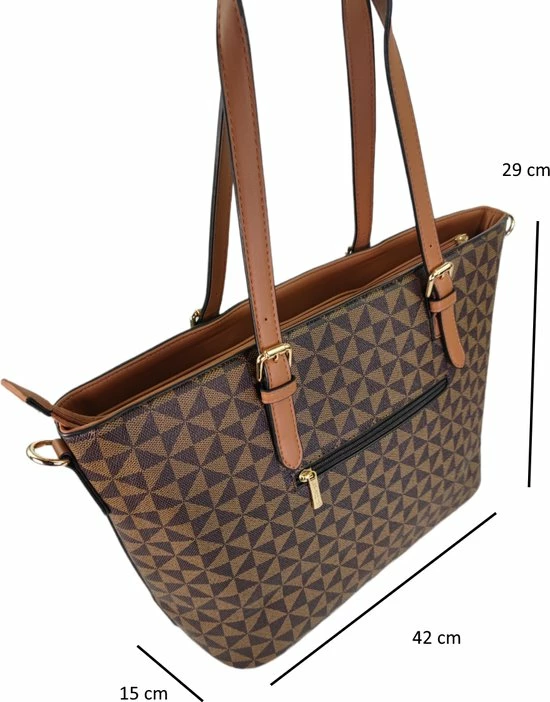 Beste deal π€© Qischa® Schoudertas Saffiano - Laphrodite - Extra Hoog - Geschikt Voor A4 - Zwart/camel Print. Ideaal Te Gebruiken Voor School Of Werk. π 4 Beste deal π€© Qischa® Schoudertas Saffiano - Laphrodite - Extra Hoog - Geschikt Voor A4 - Zwart/camel Print. Ideaal Te Gebruiken Voor School Of Werk. π - Afbeelding 4