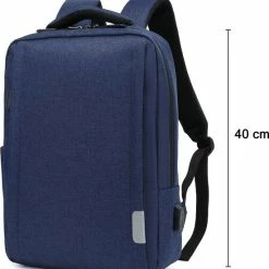 Goedkoop 🥰 ZILOU® Rugzak - 16 Inch USB Laptop Rugtas - 25L - Waterafstotend - Blauw 👍 -tassen-dames Verkoop 550x704 2