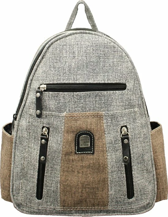 Korting 𧨠Nuba Design Nuba Vrouwen Rugzak Met 2 Vakken | Compacte Rugtas| Grijs / Antraciet π 1 Korting 𧨠Nuba Design Nuba Vrouwen Rugzak Met 2 Vakken | Compacte Rugtas| Grijs / Antraciet π