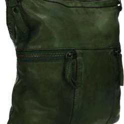 Coupon 🎉 Bear Design Medium Schoudertas / Crossbody Tas Dames - Leer - Cow Lavato - Groen 😍 -tassen-dames Verkoop 550x715 11