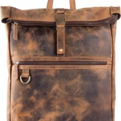 Gloednieuw ⌛ Wild Woodss WILD WOODS Leren 15 Inch Laptop Rugtas Met Kliksluiting - 15,6 Inch - Ruime Laptop Rugzak - Dames En Heren - Rundleer - Bruin 🛒 -tassen-dames Verkoop 550x719 5