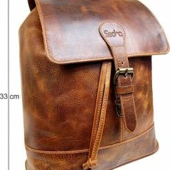 Promo 😉 SEDNA Vintage Dames Rugzak Melissa. 100% Leer. 👍 -tassen-dames Verkoop 550x724 3