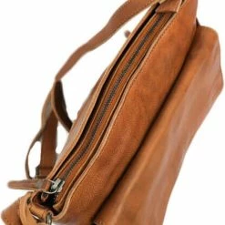 Uitgang ✔️ Bear Design Kleine Schoudertas / Crossbody Tas Dames - Leer - Calisto Pelle - Cognac 🔔 -tassen-dames Verkoop 550x728 2