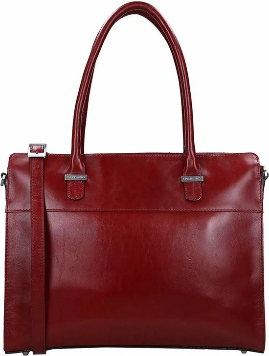 Nieuw ⌛ Claudio Ferrici Laptoptas Classico Leer - Rood ⭐ 2 Nieuw ⌛ Claudio Ferrici Laptoptas Classico Leer - Rood ⭐ - Afbeelding 2