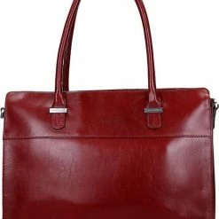 Nieuw ⌛ Claudio Ferrici Laptoptas Classico Leer - Rood ⭐