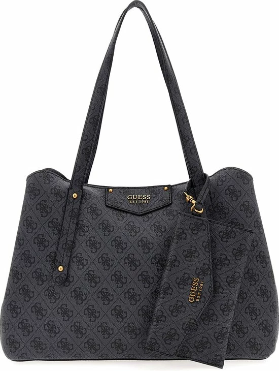 Flash-uitverkoop π Guess Eco Brenton Bucket Dames Handtas - Coal Logo π 1 Flash-uitverkoop π Guess Eco Brenton Bucket Dames Handtas - Coal Logo π